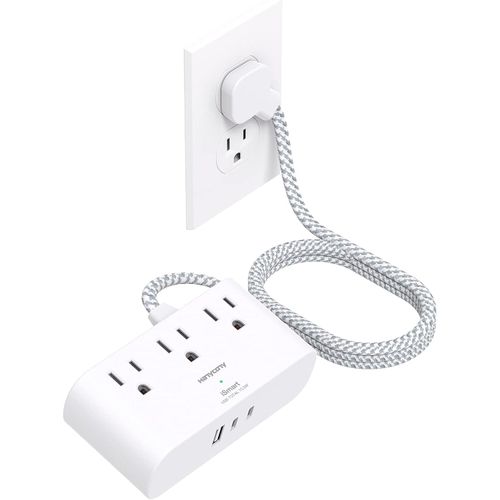 Regleta Hanycony de 3 tomacorrientes 3 puertos USB modelo HN93T