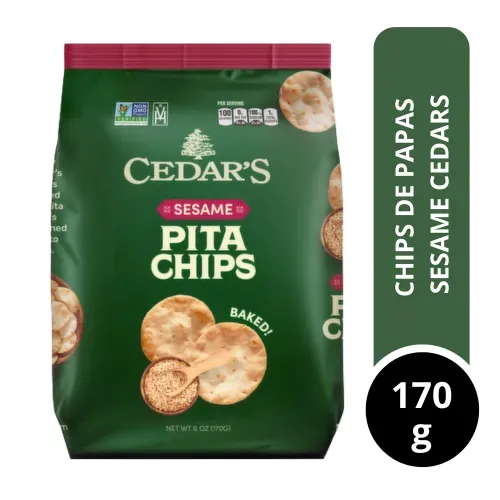 Chips Cedar´s Pita Horneados de Sesame - 170 g
