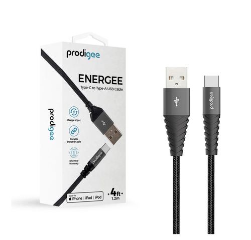 Cable Prodigee Energee USB a Tipo C 1.8m negro