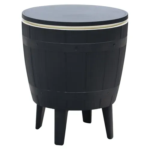 Ms Mesa Tipo Hielera De Plastico Negra