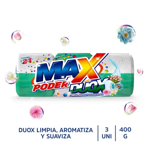Jabón Max Duox Poder Verde 3 Pack -1200 g