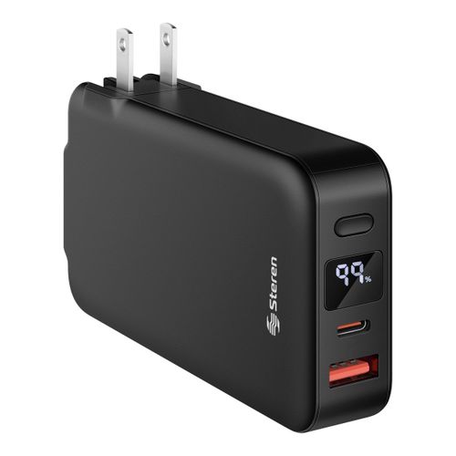 Cargador USB Steren con Power Bank de 10,000 mAh PB-2010AC