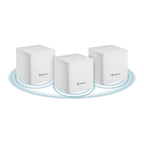Sistema Smart Wi-Fi Steren 6 MESH triple AX1500 2,4 GHz y 5 GHz hasta 30 m de alcance por módulo MESH-300+