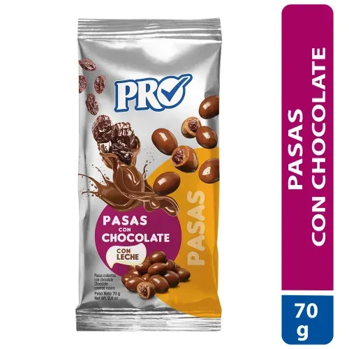 Pasas Con Chocolate Pro 70g