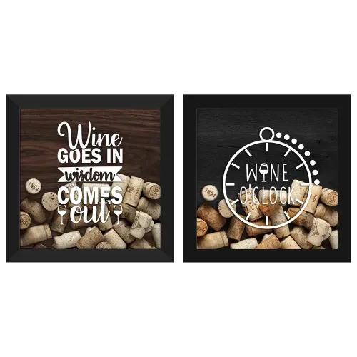 Caja decorativa Home Trends negra para corchos - 1 Pza