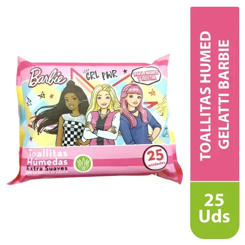 Toallitas Humedas Gelatti Barbie 45gr