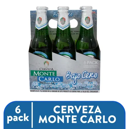 Cerveza Monte Carlo, Bajo Cero 6 Pack - 2130 ml