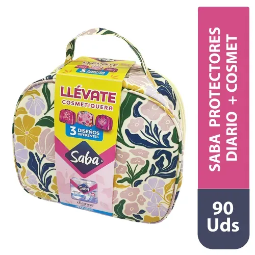 Protectores diarios Saba más cosmetiquera pack - 90 Uds