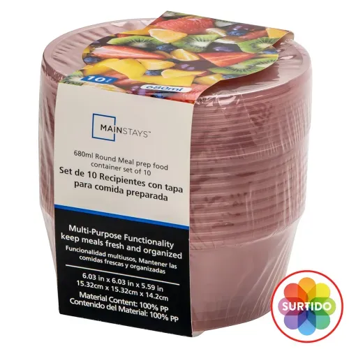 Recipiente Redondo Para Comida Preparada