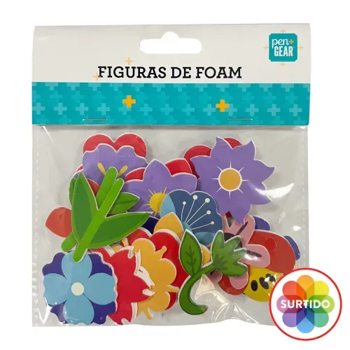 Figuras Pen + Gear foamy adhesivas surtido - 4 Pzas
