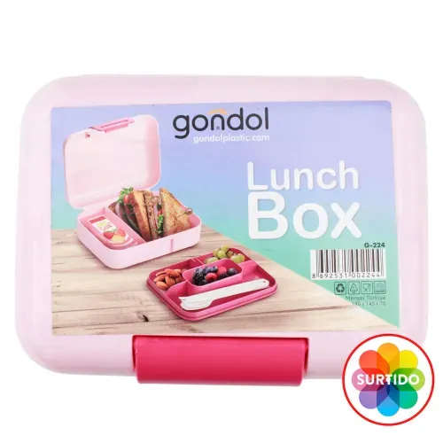 Lonchera Plastica Con Cubiertos Gondol