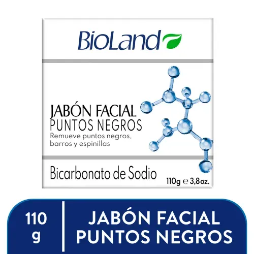 Jabón Facial Puntos Negros Bioland Barra Bicarbonato de Sodio - 110 g