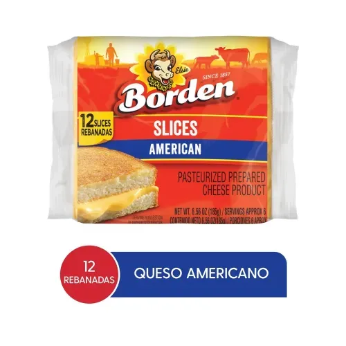 Borden Queso Americ Amaril Rebanad 185g