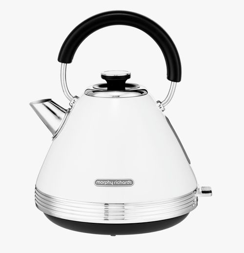 Hervidor Morphy Richards eléctrico piramidal blanco para 1.5 litros