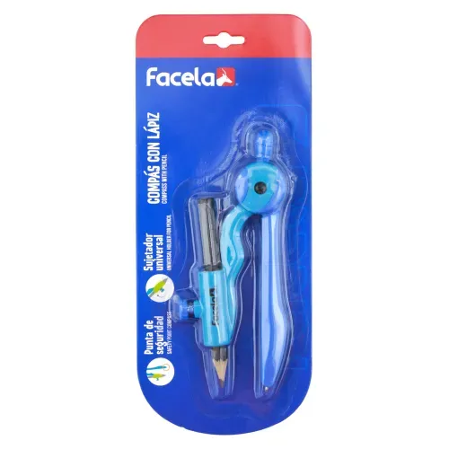 Compas Facela con lápiz incluido - 2 Pzas