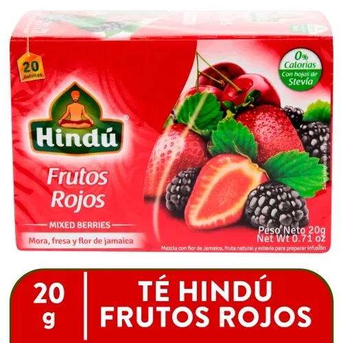 Té Hindú Frutos Rojos Caja - 20 g