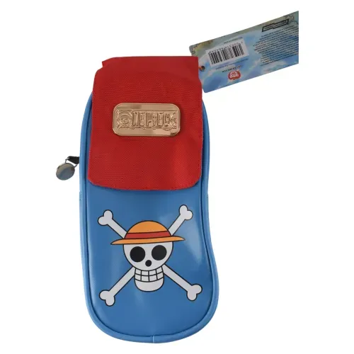 Cartuchera One Piece Rojo Azul Manga
