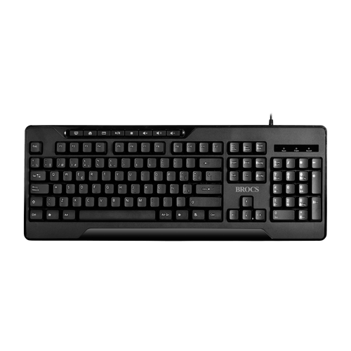 Teclado BROCS Confort multimedia alámbrico