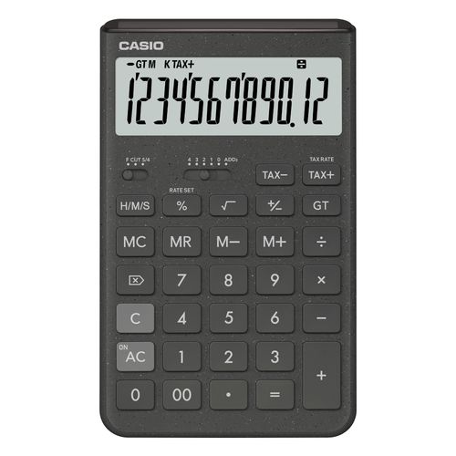 Calculadora Casio de mesa tipo compacta Comfy 12 dígitos modelo JT-200T GY negro