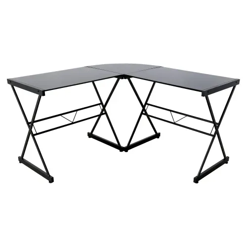 Escritorio Mainstays forma de L vidrio