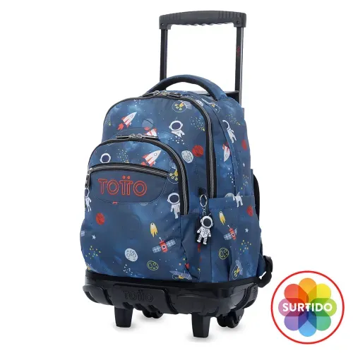 Mochila totto con ruedas diseño surtido grande