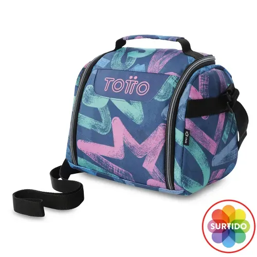 Lonchera Totto diseño multicolor