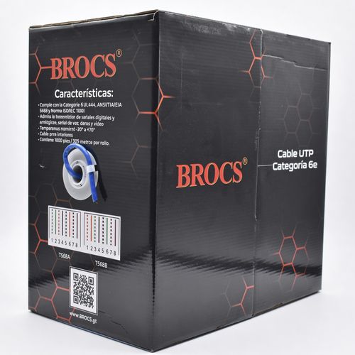Bobina BROCS de cable UTP cable UTP para interiores CAT 6E 305m