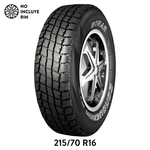Llanta para auto Sonar, medidas: 215/70 Rin 16