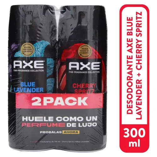 2pk Axe Blue Lavend 150ml Mas Cherry Spr