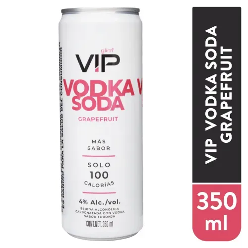 Bebida alcohólica Vip Vodka Soda Graperuit Lata - 350 ml