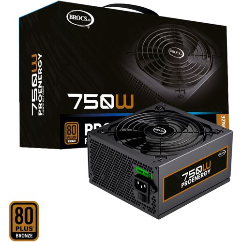 Fuente de poder BROCS ProEnergy ATX 750W 80 Plus Bronze