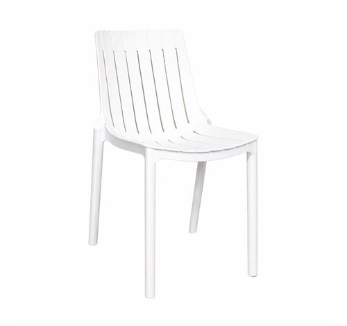 Silla TUCO de polipropileno para exterior sin brazos blanca