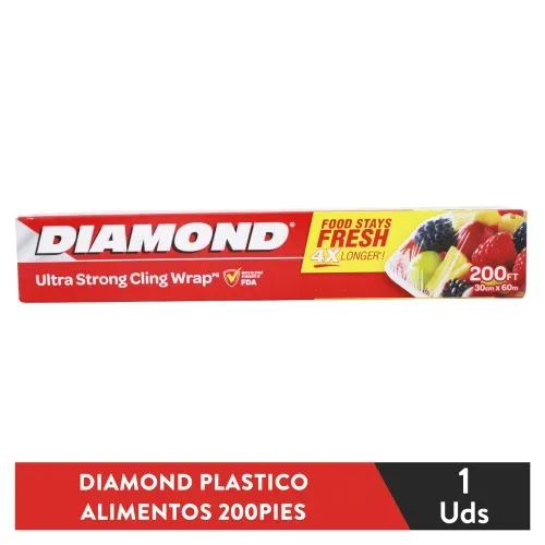 Diamond Plastico Alimentos 200pies 1 Unidad
