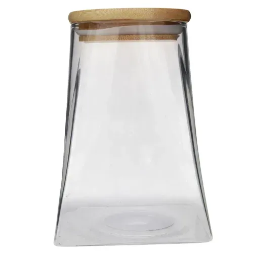 Termos y Botellas Mainstays Canister De Vidrio Tapap De Bambu 900ml