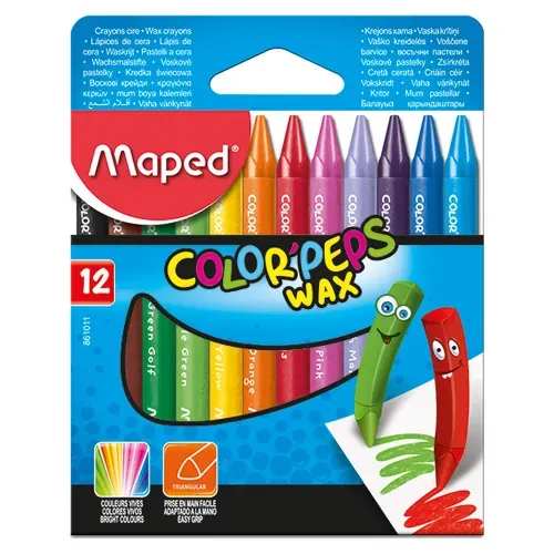 Crayon De Cera 12 Colores Pastel Maped