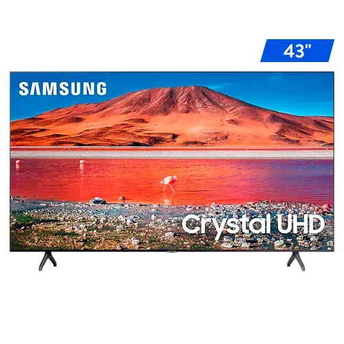 Pantalla Smart TV 4K Samsung Led De 43 Pulgadas, Modelo: UN43AU7000
