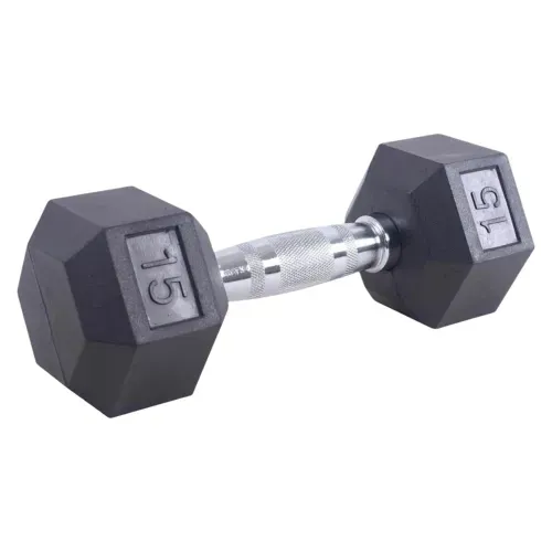 Mancuerna de hule Athletic Works - 15 lb
