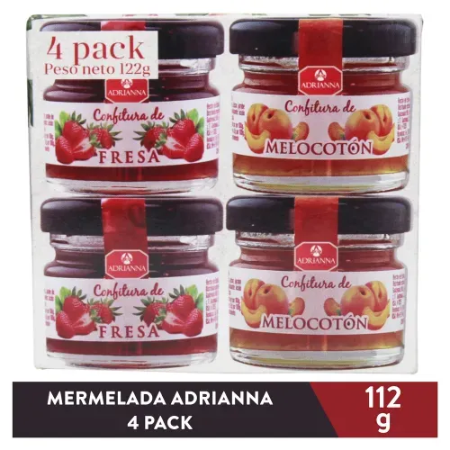Mermelada Adrianna Melo Fresa 4 pack - 112 g