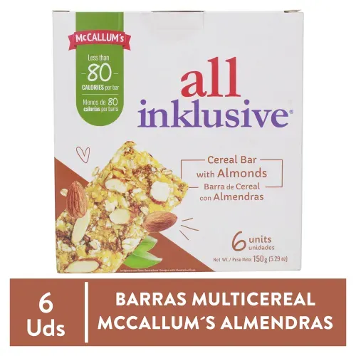Barras Multicereal Mccall Almendras150g