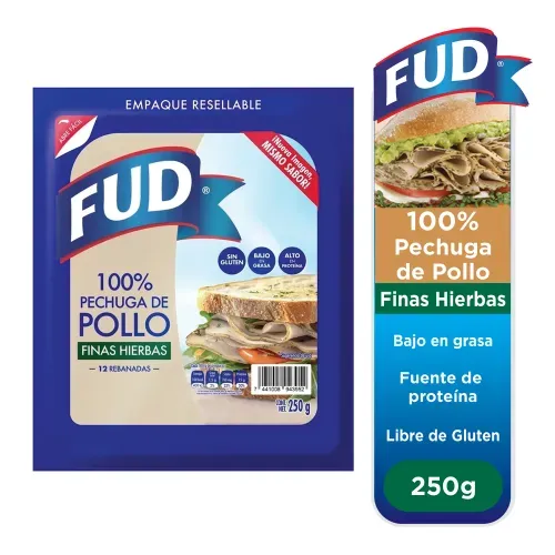 Jamón De Pechuga Fud Pollo Finas Hierbas - 250 g