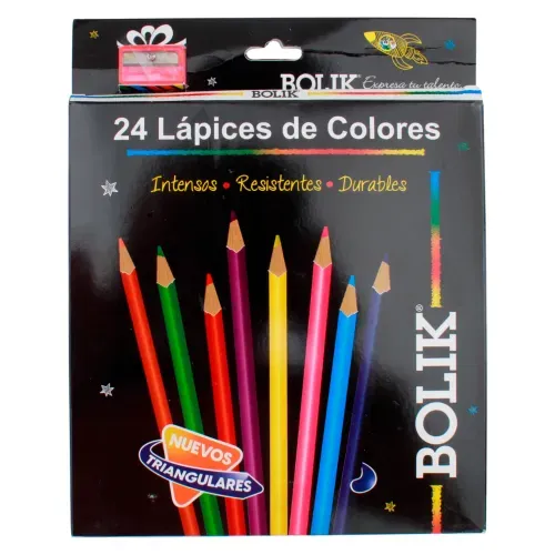 Lápices de color Bolik largos - 24 Uds