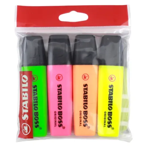 Marcadores Stabilo fluorecestes colores surtidos - 4 Uds