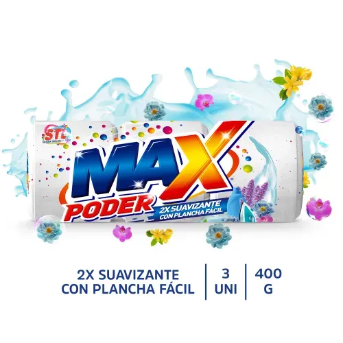 Jabón Max Poder Blanco 3 Pack - 400 g