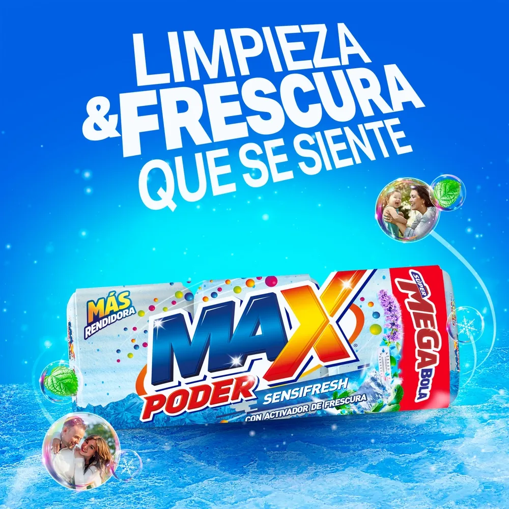 Max Poder Mega bola Sensifresh 3 Pack -1500 g - Paiz | Guatemala