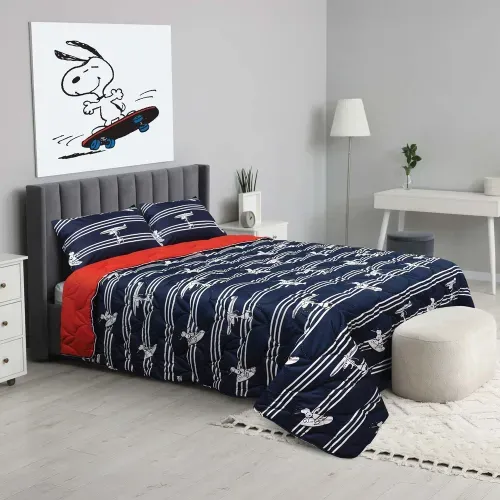 Cubrecama Peanut Azul Twin