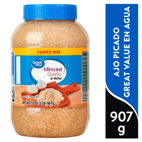Ajo Picado Great Value En Agua 907 g