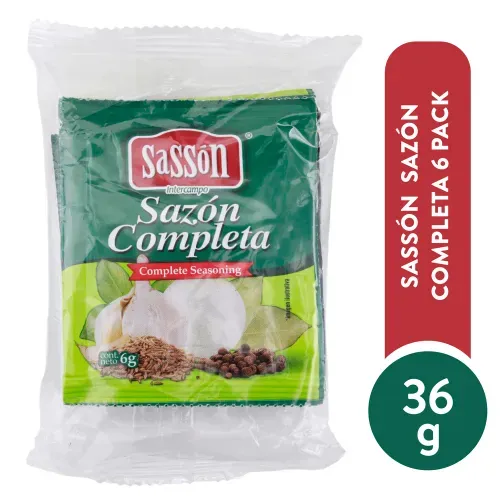 Sazon Sasson Completa Sobre 6 Pack  - 36 g