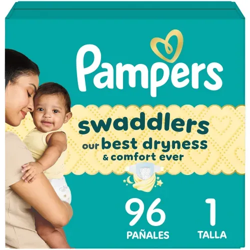 Pañales Pampers Swaddlers Absorbentes Talla 1 - 96 Uds