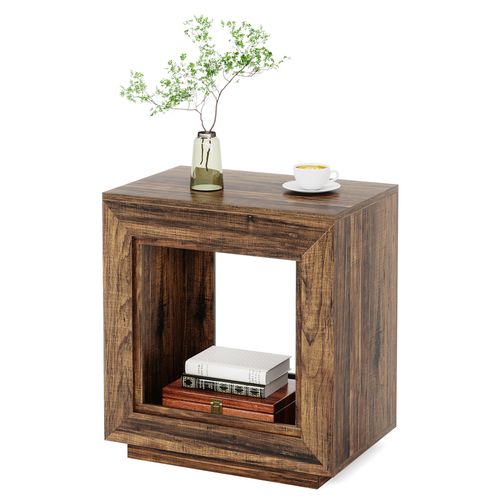 Mesa de noche Tribesigns de madera modelo: HOGA-JW0911