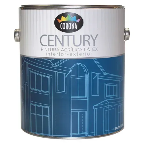Pintura Acrílica Latex Century Para Interior y Exterior Color Blanco - 1 Galon
